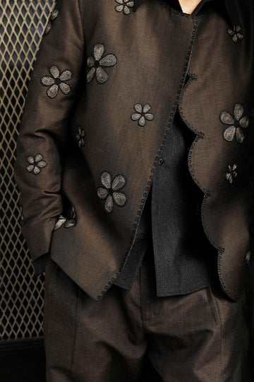 'BAAGH' Band-gala Sherwani Jacket (Women)